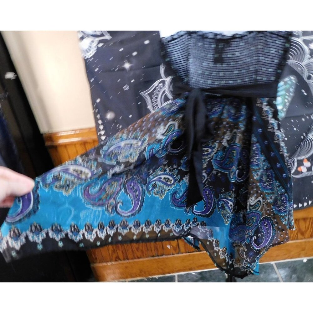 Pinky Vintage Paisley Boho Fairy Handkerchief Hem Top - Picture 3 of 9